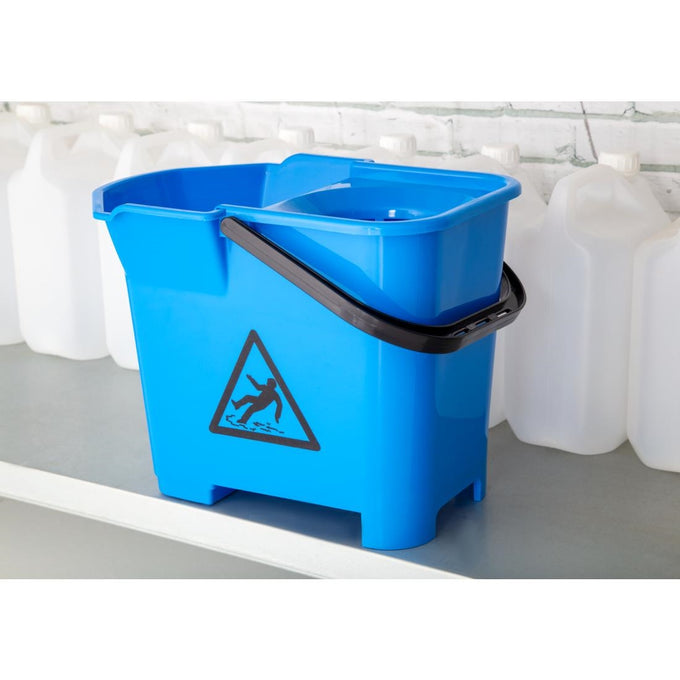 Seau essoreur bleu 14 L - Jantex