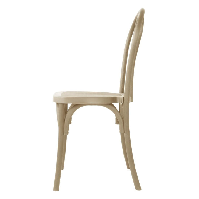 Chaises en résine style bois courbé Soho coloris naturel (lot de 4) - Bolero