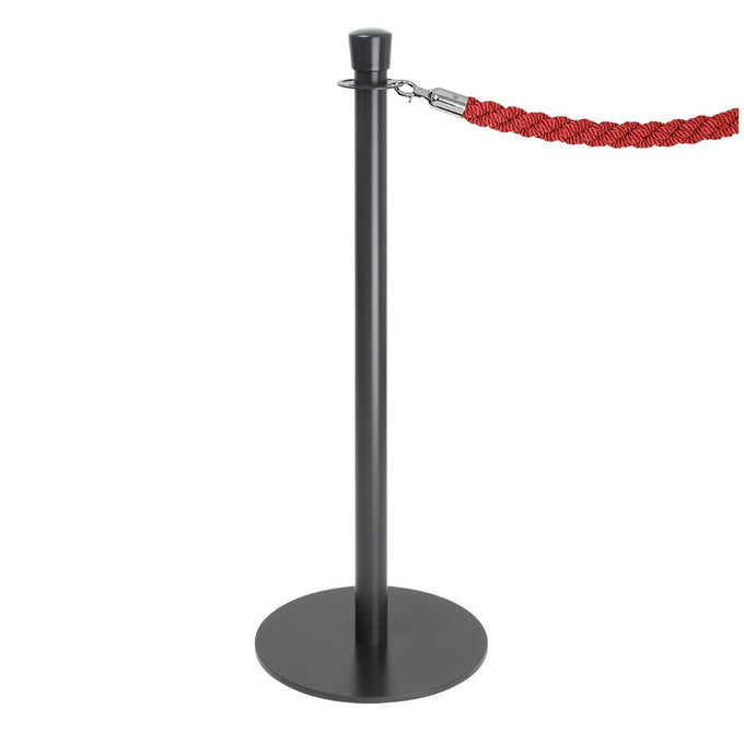 Poteaux d'accueil base plate noirs (lot de 2) - Bolero