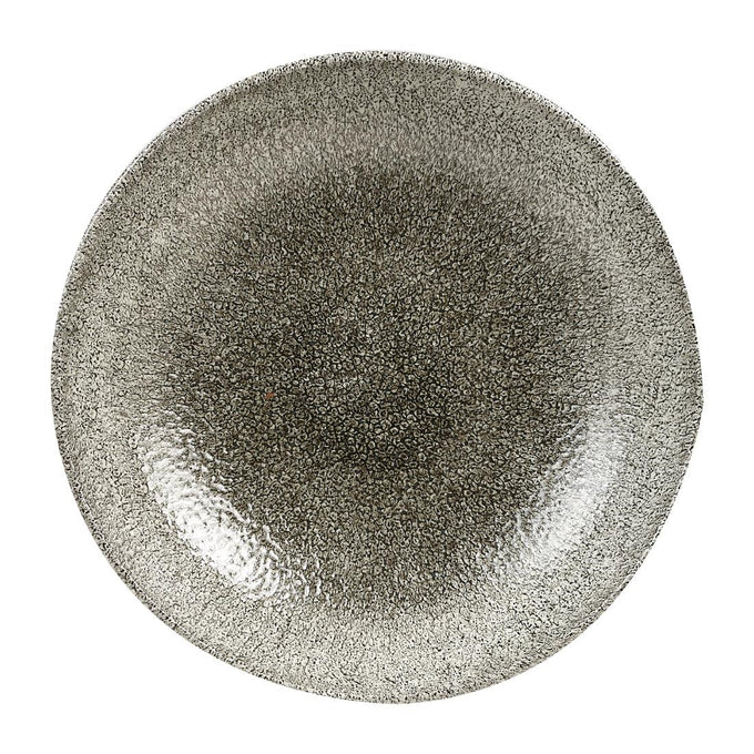 Assiettes coupe ronde Studio Prints Raku Quartz Black 248 mm (lot de 12) - Churchill
