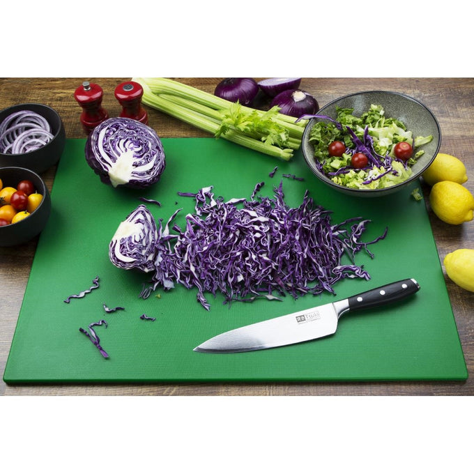 Grande planche à découper basse densité verte - L 600 x P 450 x H 10 mm - Hygiplas