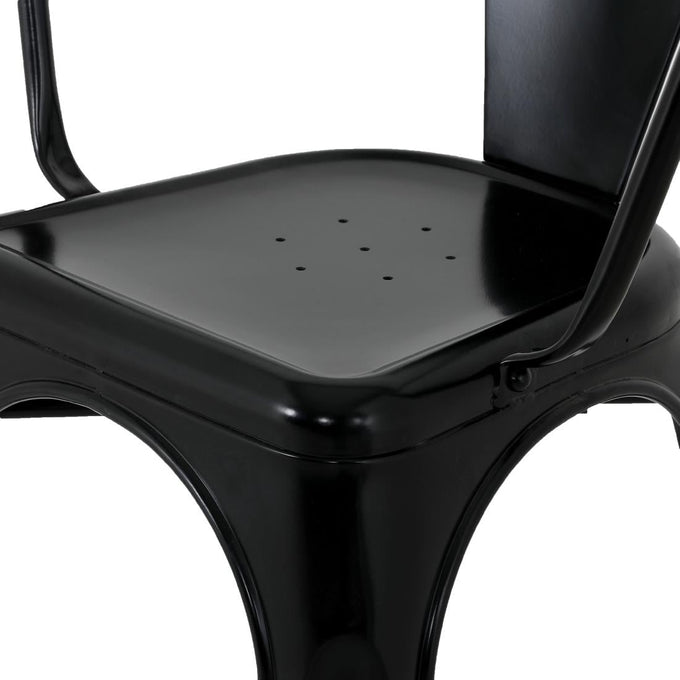 Fauteuils Bistro Curve noirs (lot de 4) - Bolero