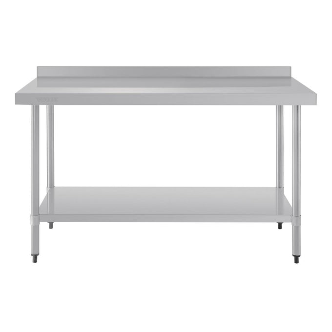 Table de préparation avec rebord en acier inoxydable 1500 × 600 mm - Vogue