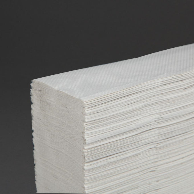 Essuie-mains 1 pli pliage en Z blanc (lot de 12) - Tork
