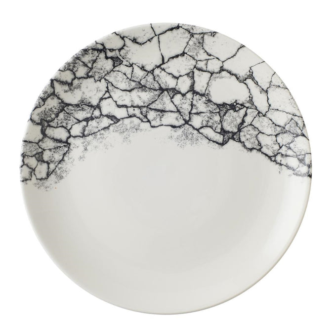 Assiettes rondes Kintsugi Accents Quartz Black Evolve 260 mm (lot de 12) - Churchill