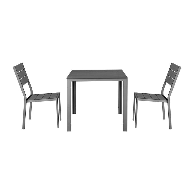 Chaises à lattes Valletta grises (lot de 4) - Bolero