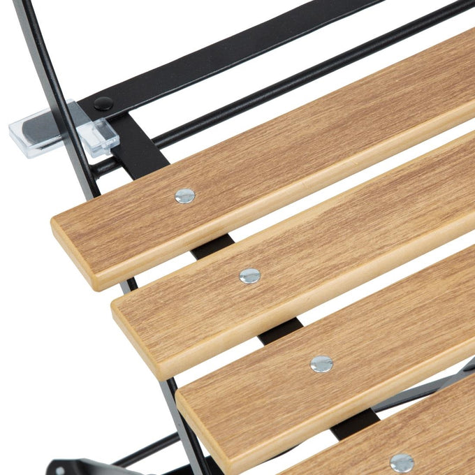 Chaises de terrasse pliantes Perth effet bois (lot de 2) - Bolero