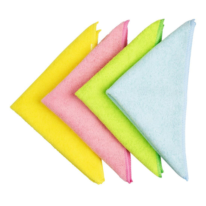Chiffons en microfibre verts (lot de 5) - Jantex