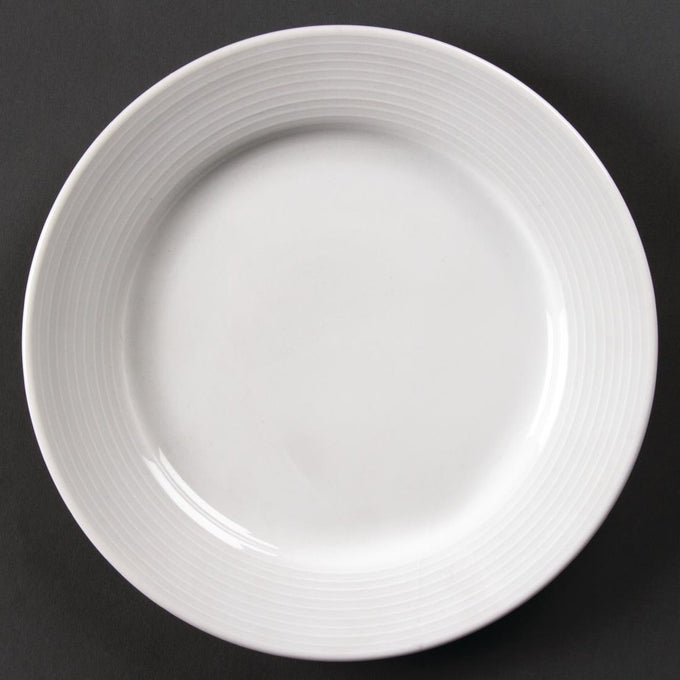 Assiettes à bord large Linear 200 mm (lot de 12) - Olympia