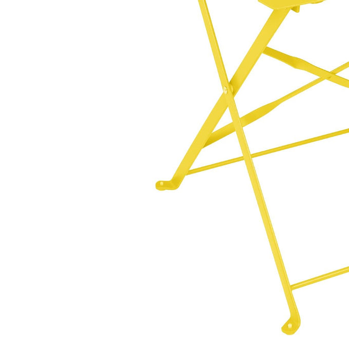 Chaises de terrasse pliantes en acier Perth jaunes (lot de 2) - Bolero