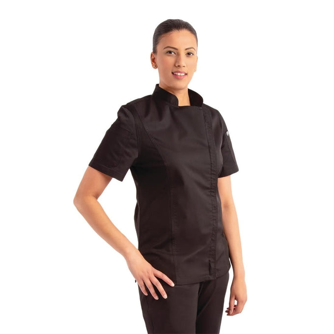 Veste de cuisine femme zippée légère Springfield noire - Chef Works
