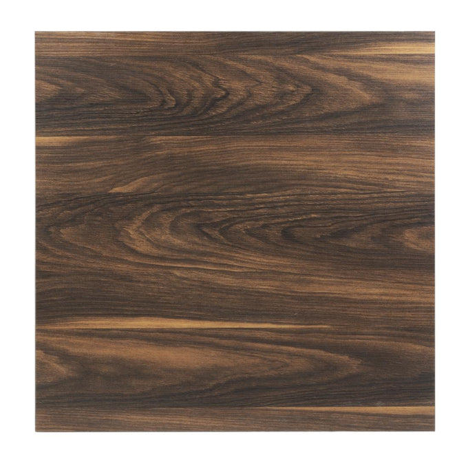 Table carrée Complete effet bois foncé 700 mm - Bolero