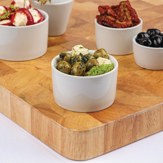 Ramequins contemporains Whiteware 80 mm (lot de 12) - Olympia