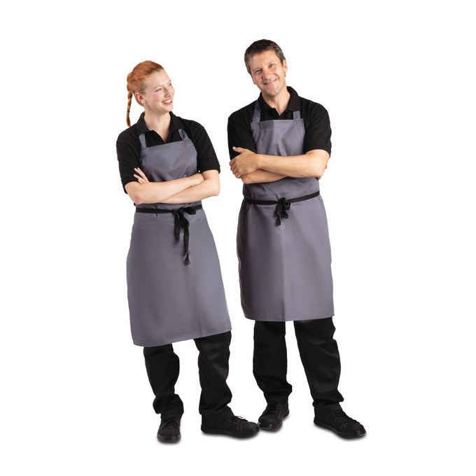 Tablier bavette anthracite - Whites Chefs Clothing