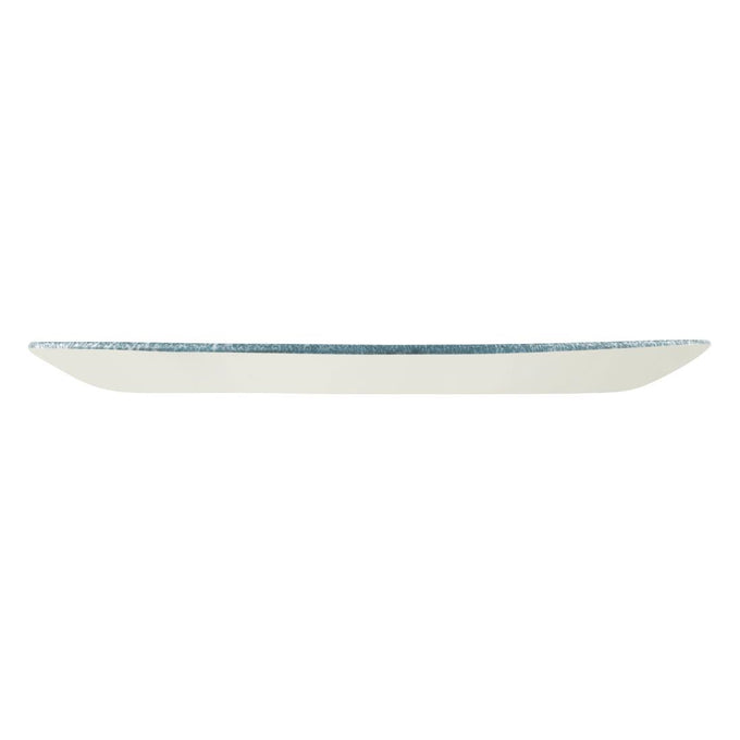 Assiettes oblongues Studio Prints Raku Oblong 355 mm Topaz Blue (lot de 6) - Churchill