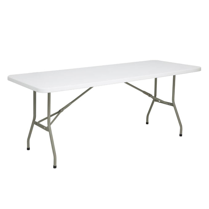 Table pliante rectangulaire blanche 1,8m - Bolero