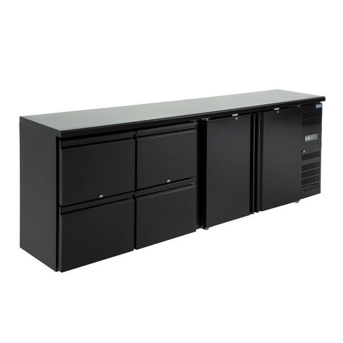 Arrière-bar Série U 2 portes et 4 tiroirs - 698 L - Polar