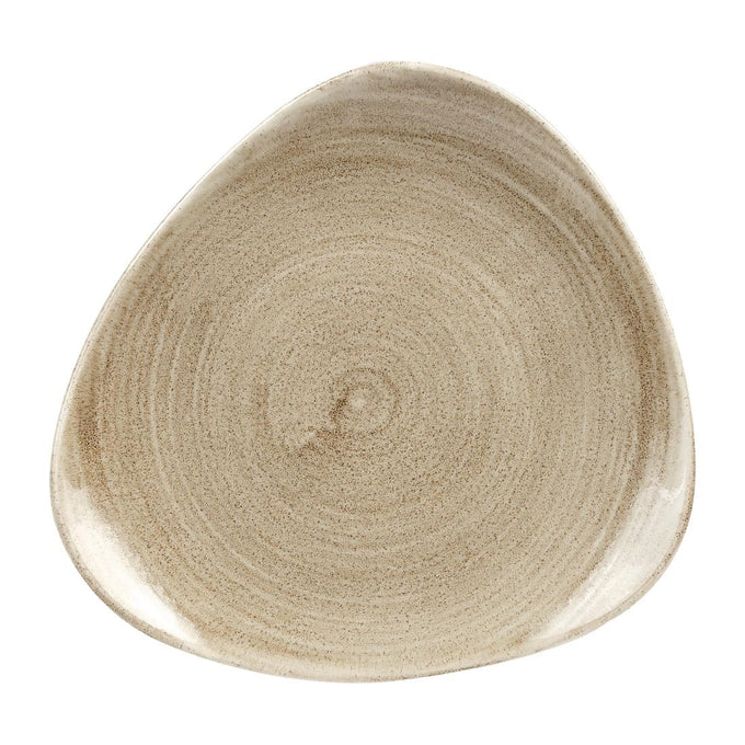 Assiettes triangulaires Stonecast Patina Antique Taupe 190 mm (lot de 12) - Churchill