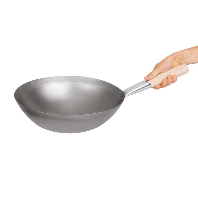 Wok conique en acier doux 356 mm - Vogue