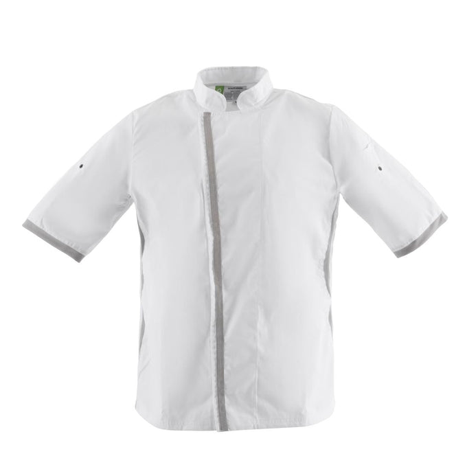 Veste de cuisine blanche à manches courtes - Southside