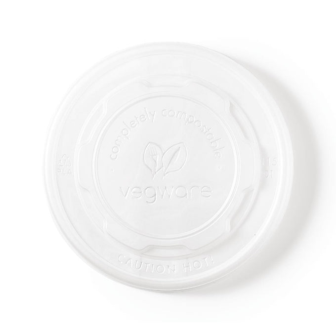 Couvercles CPLA pour bols à soupe compostables (lot de 500) - Vegware