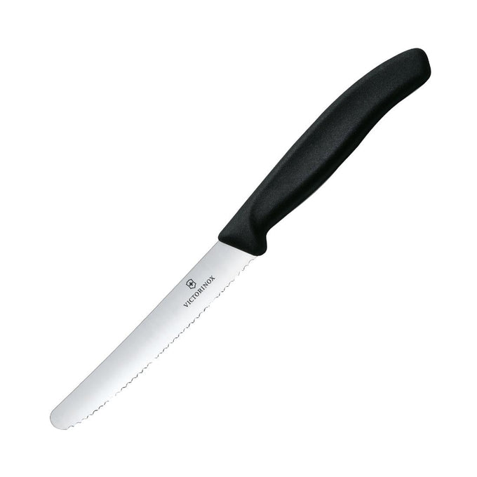 Couteau à tomate denté 11 cm noir - Victorinox