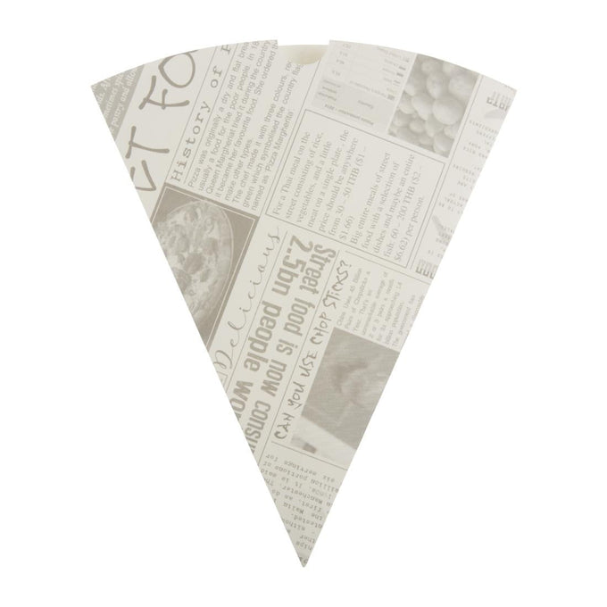 Cornets à frites recyclables et biodégradables papier imprimé (lot de 1000) - Colpac