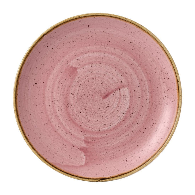Assiettes rondes Petal Stonecast Pink 217 mm (lot de 12) - Churchill