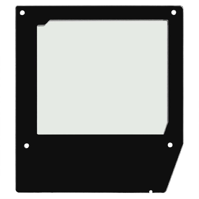 Vitre gauche pour vitrine de comptoir positive Série G carrée noire 120 L - Polar