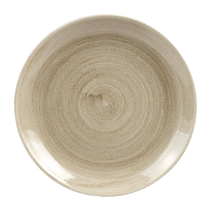 Assiettes rondes Stonecast Patina Antique Taupe 217 mm (lot de 12) - Churchill