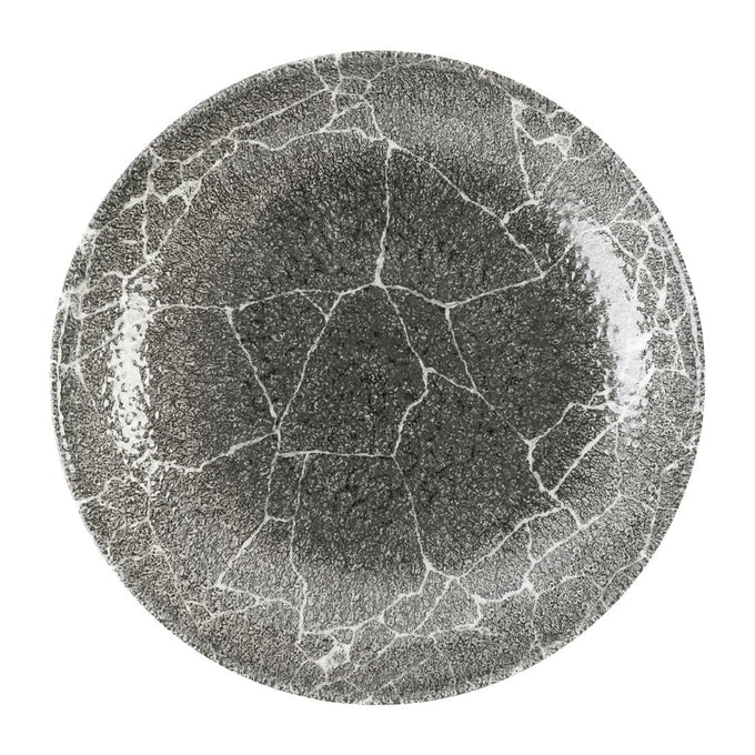Assiettes coupes rondes Studio Prints Kintsugi Quartz Black 248 mm (lot de 12) - Churchill