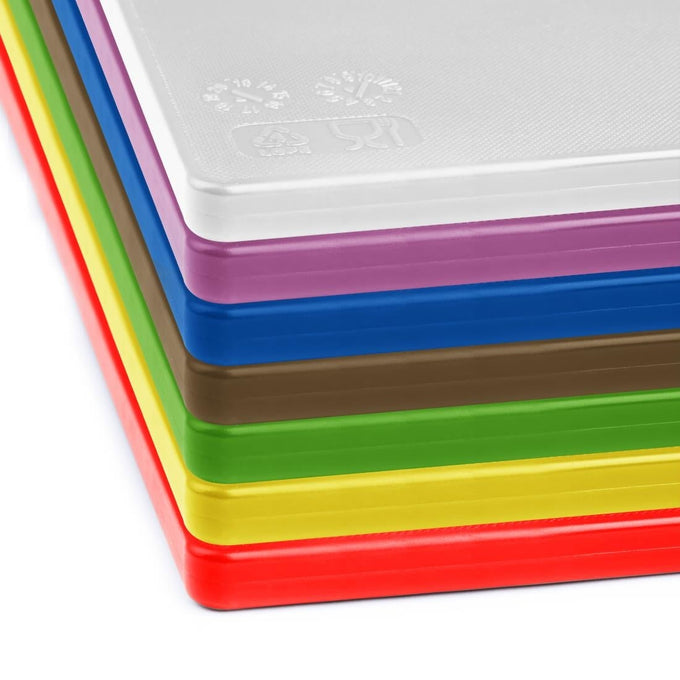 Ensemble de 7 planches à découper antibactériennes basse densité 10 mm - Hygiplas