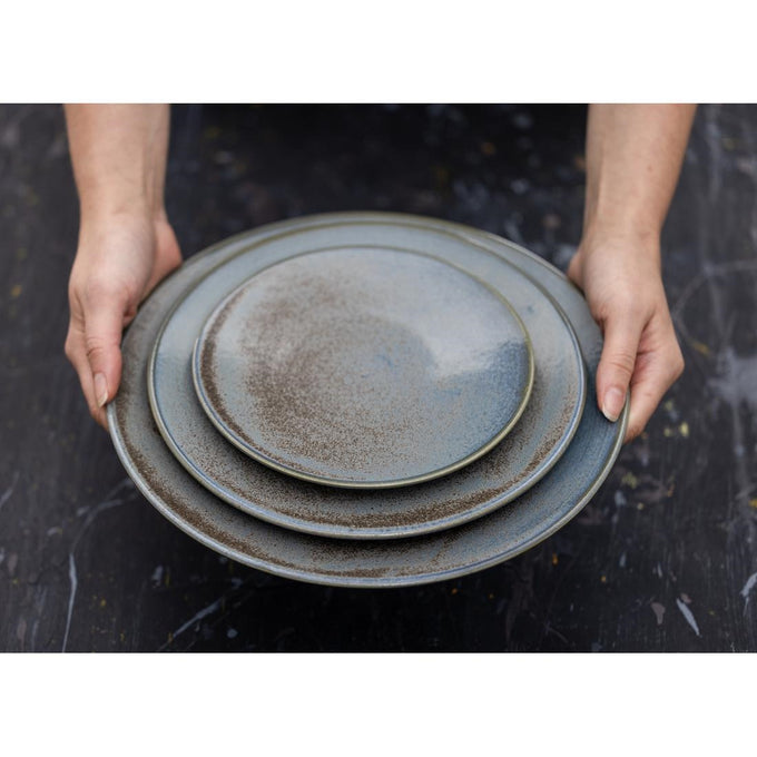 Assiettes Plates Ember Blue 275 mm (lot de 4) - Olympia