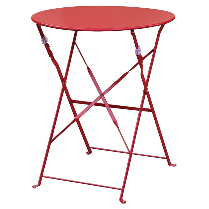 Table de terrasse en acier rouge - Bolero