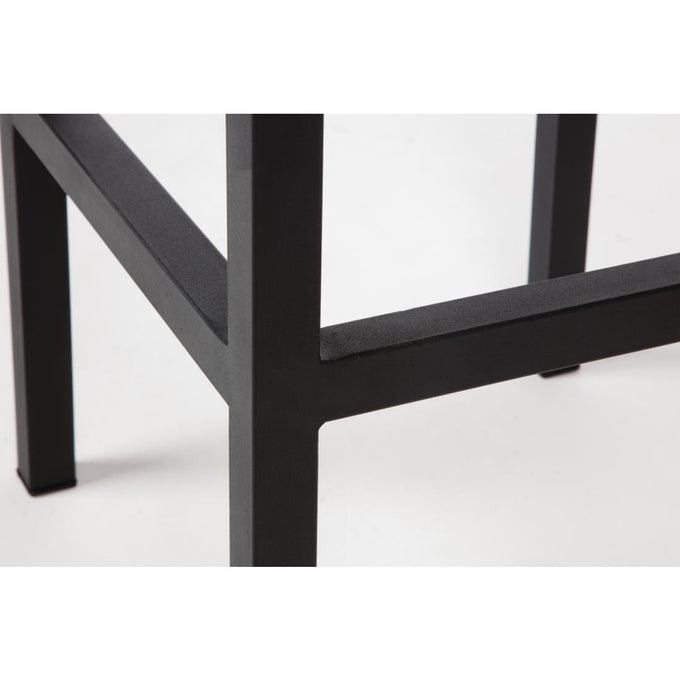 Tabourets de bar en acier et acacia (lot de 2) - Bolero