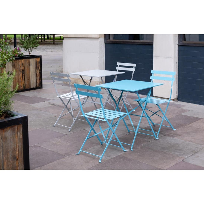 Chaise de terrasse pliantes en acier gris (lot de 2) - Bolero