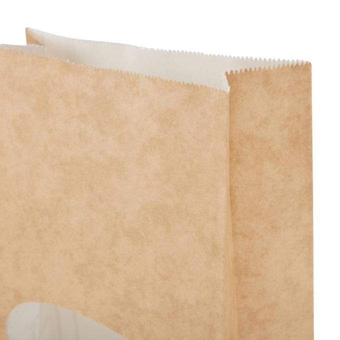 Sacs sandwich kraft recyclables noirs avec fenêtre (lot de 250) - Colpac