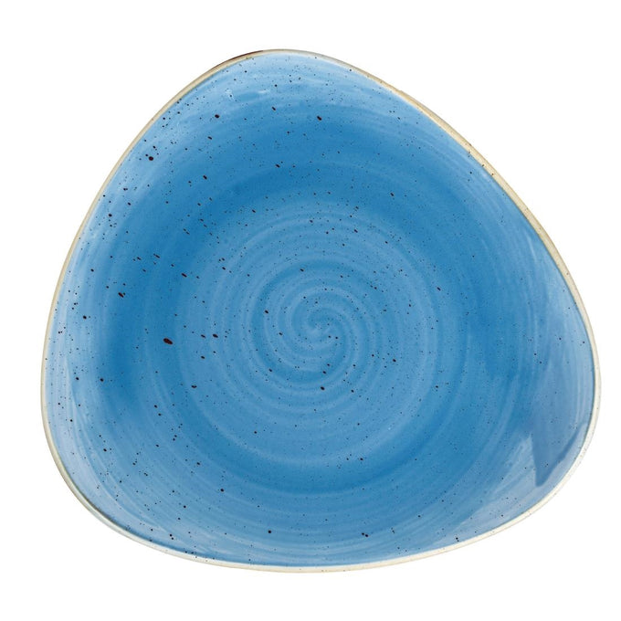 Assiettes triangulaires Stonecast Cornflower Blue 197 mm (lot de 12) - Churchill