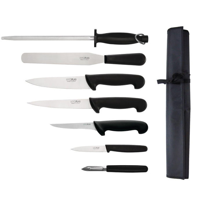 Ensemble de 7 couteaux pour débutants avec couteau de cuisine 20 cm - Hygiplas