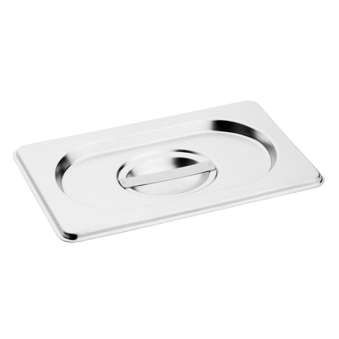 Ensemble de 4 bacs GN 1/4 en inox avec couvercles - Vogue