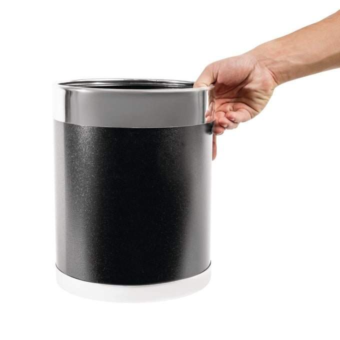 Corbeille à papier avec bordure argentée - 10,2 L - Bolero