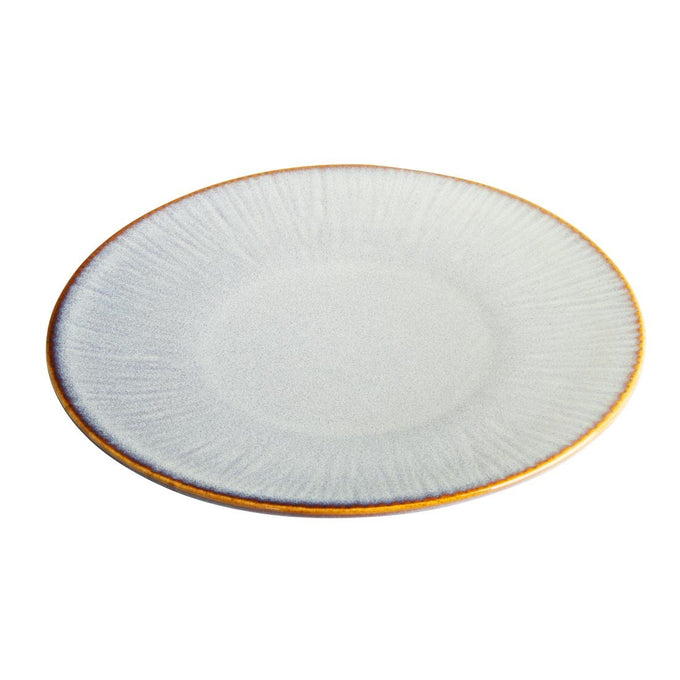 Assiettes Plates Drift En Relief Gris 220 mm (lot de 6) - Olympia