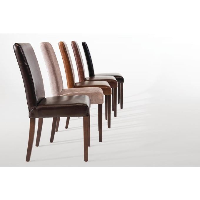 Chaises en simili cuir marron foncé (lot de 2) - Bolero