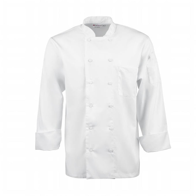 Veste de cuisine mixte blanche à manches longues Calgary Cool Vents - Chef Works