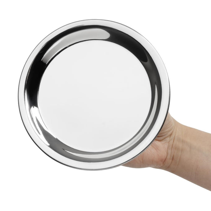 Plateau à addition rond en inox 150 mm - Olympia