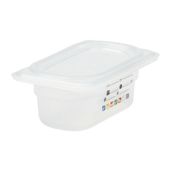 Bac en polypropylène Safetrak IML GN 1/9 65 mm - Cambro
