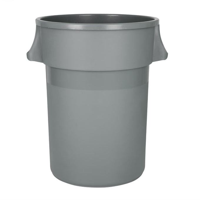 Poubelle ronde usage intensif grise 160 L - Jantex