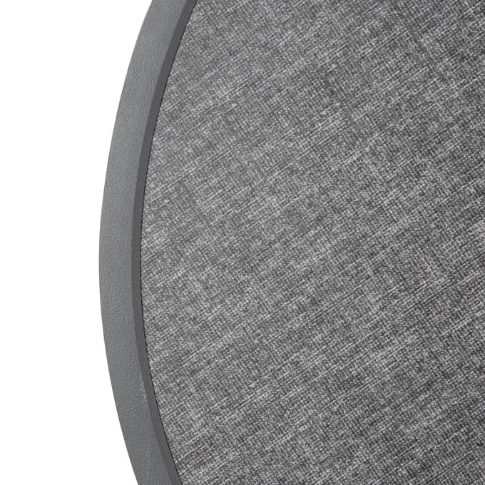 Plateau de table extérieur rond en verre trempé noir brossé bord gris 580 mm - Bolero