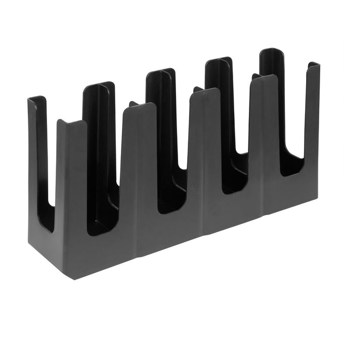 Porte-gobelets en polypropylène noir 4 emplacements