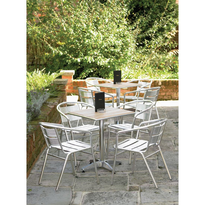 Fauteuils empilables en aluminium (lot de 4) - Bolero